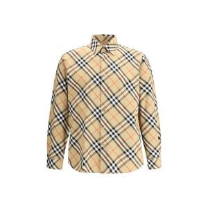 Burberry Beige Cotton Pattern Men's Shirt